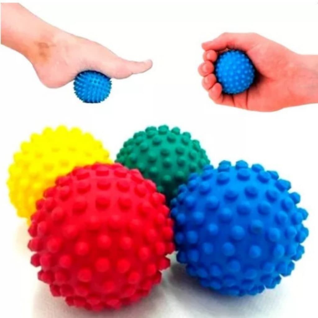 Bolinha Massageadora Fisioterapia Com Cravo Anti Stress - Cores Sortidas