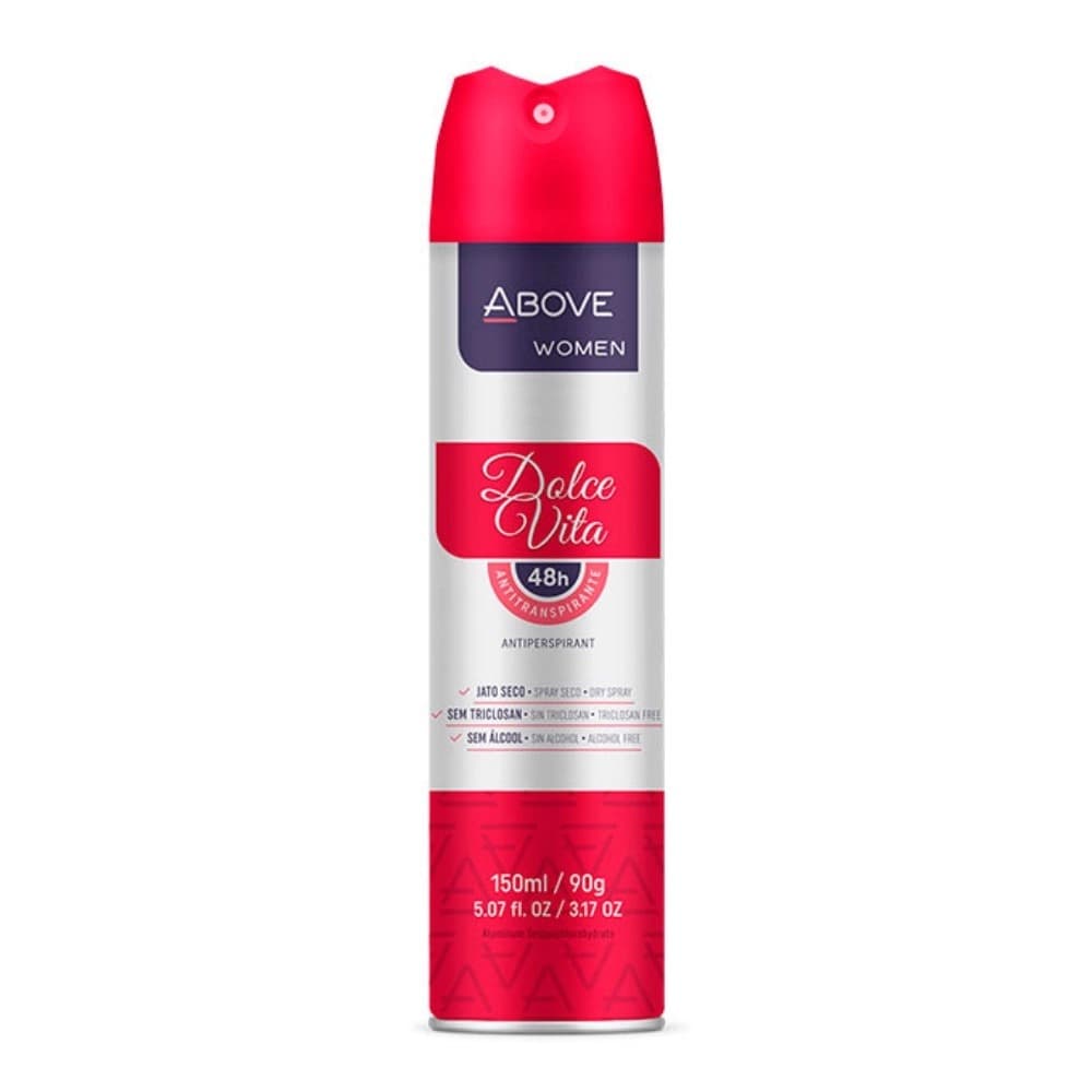 Kit C/ 2 Antitranspirantes 48h Above Dolce  Women 150ml (R.12,99 cada)