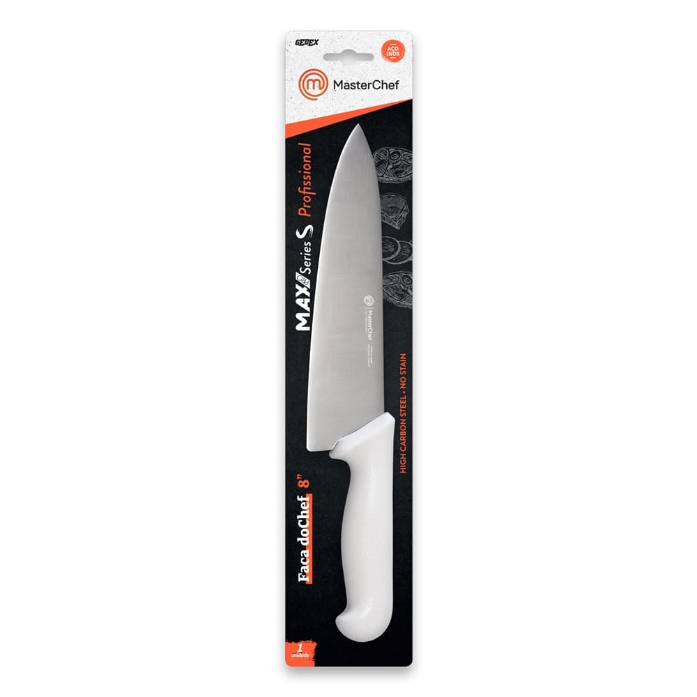 Faca Chef Inox 8'' Carne Max Series Profissional Masterchef