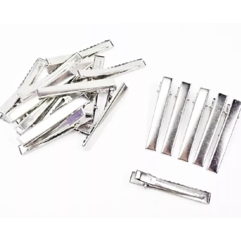 Kit Com 100 Bico Pato Presilha Jacare 5,5 Cm