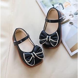 Sapatos Infantil primavera e verão meninas sapatos casuais laço gancho laço cor sólida confortável