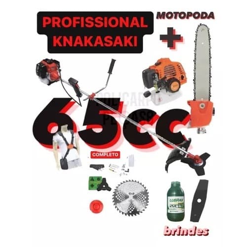Roçadeira 2 Tempos A Gasolina Nakasaki + Motopoda Promoção !