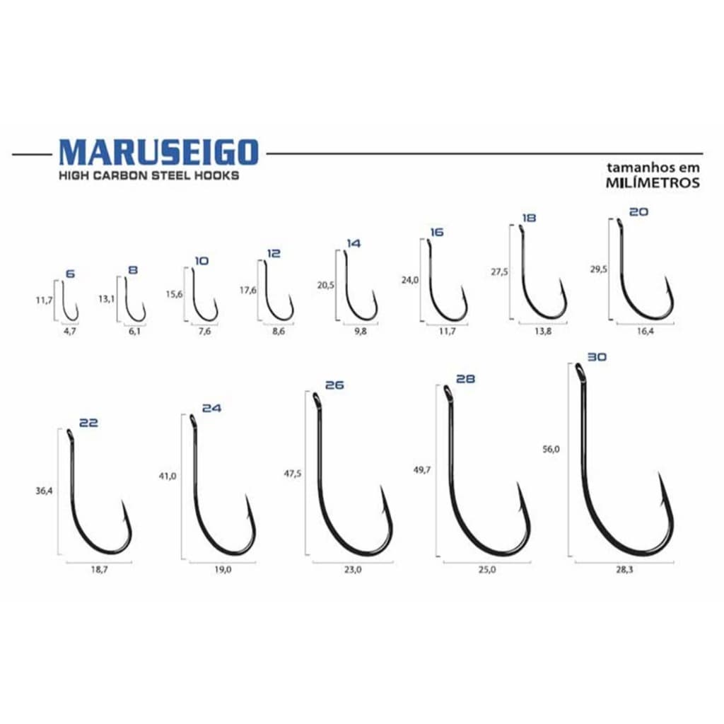 Anzol maruseigo cartela nickel ou SUPER MARUSEIGO black (PRETO) MARINE SPORTS