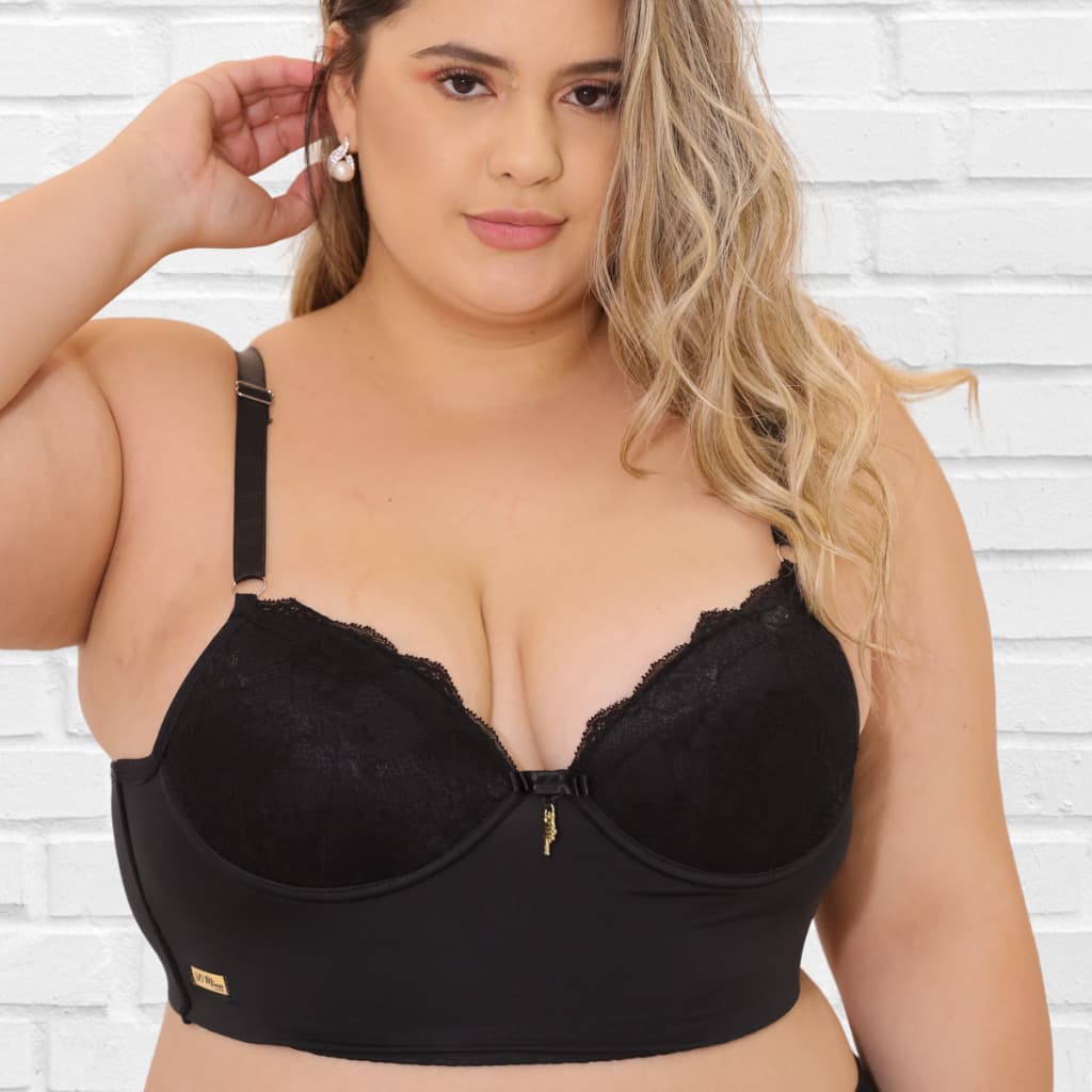 SUTIÃ COM BOJO PLUS SIZE REFORÇADO CONFORTAVEL ALÇA LARGA