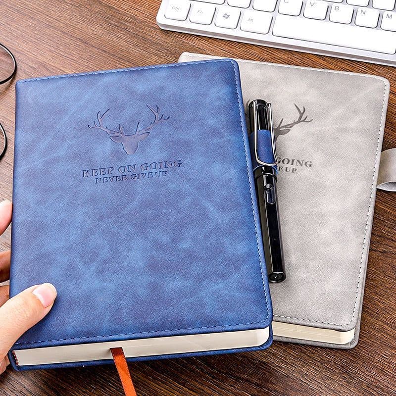 Caderno A5 de couro macio 180 folhas ( 360 páginas )retro notebook para agenda