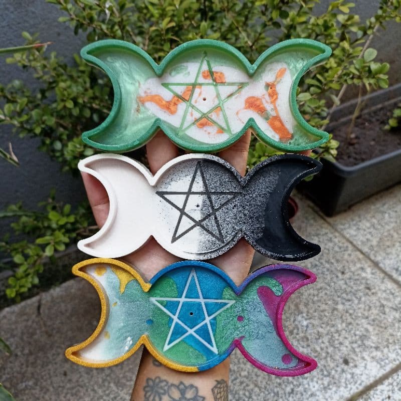 Incensário Triluna/Tríplice Lua Wicca