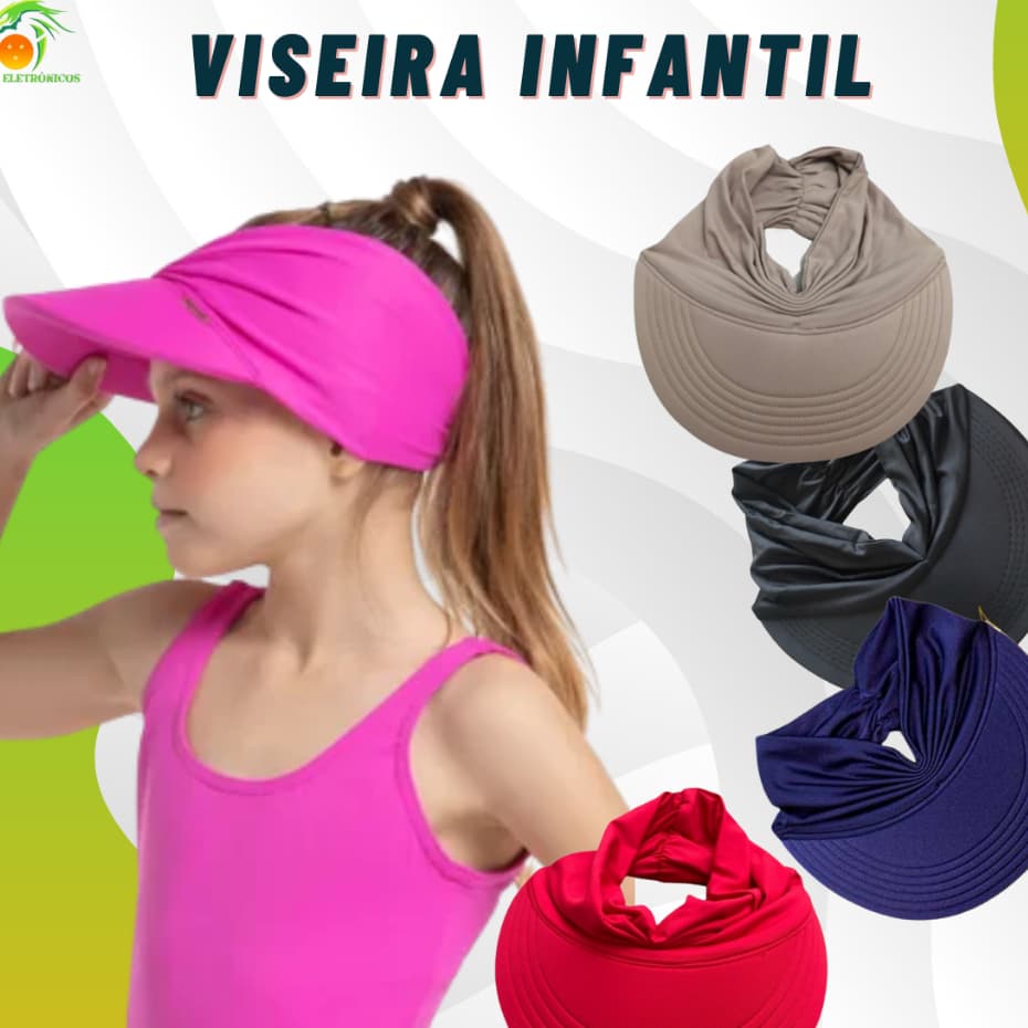 Viseira Infantil Praia Verão Cores Diversas Mãe e Filha Piscina Proteção Turbante Chapeu Uv Protetor