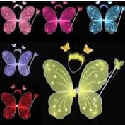 Kit Asas de Borboleta com Varinha de Fada Infantil – Fantasia para Festa e Carnaval