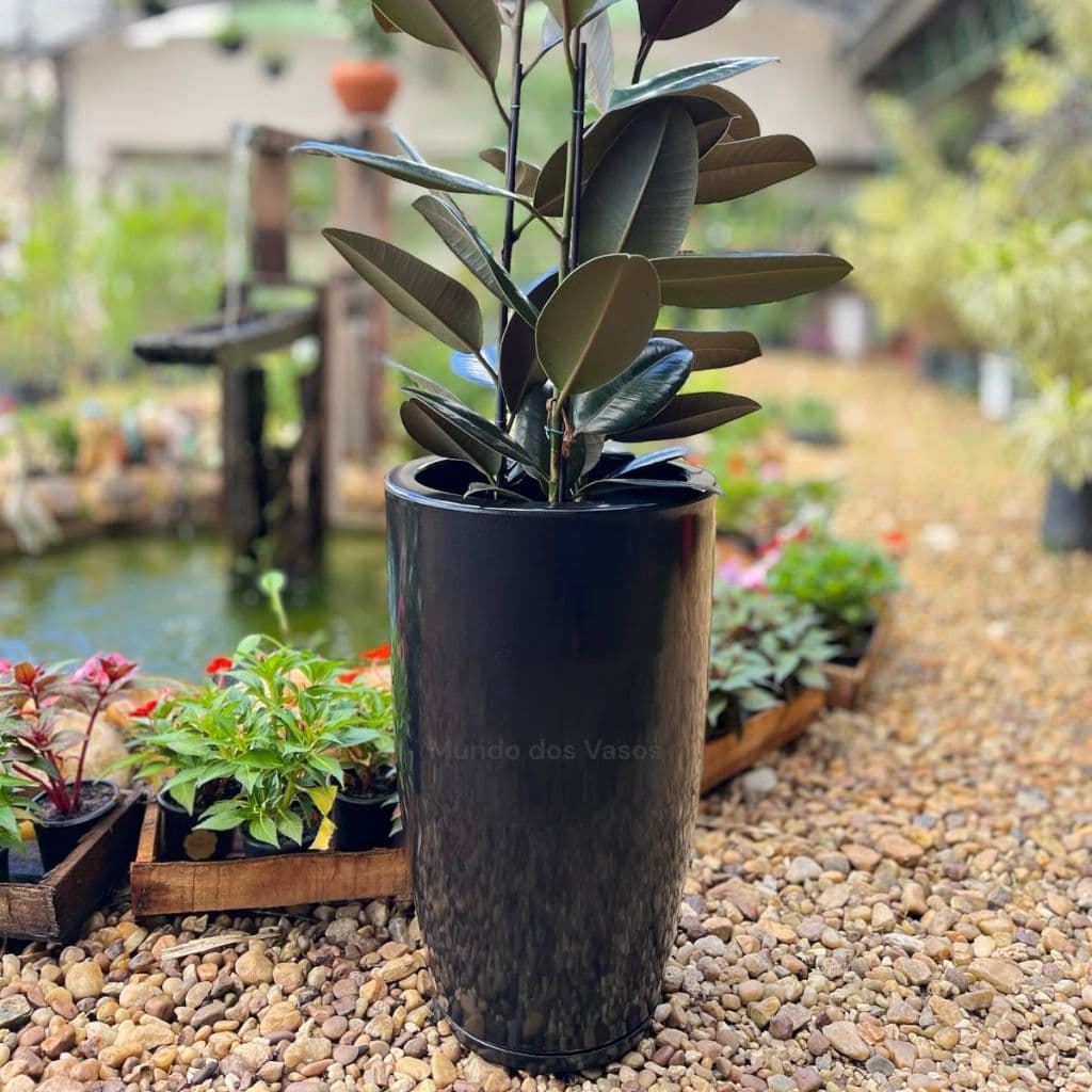 Vaso De Planta Coluna Polida N03 C/ Prato