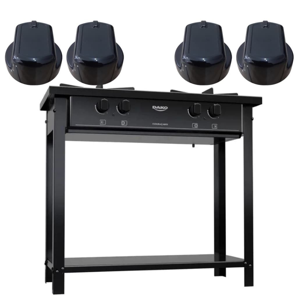 Kit Com 4 Botões Fogão Dako Industrial 2 Bocas Originais