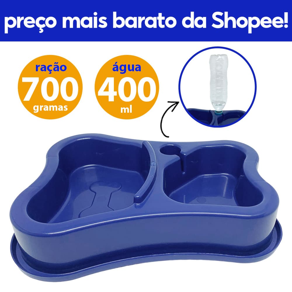 Comedouro E Bebedouro Tigela Automático Duplo