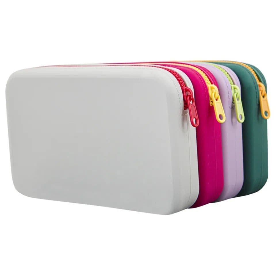 Necessaire Organizador Bolsa De Silicone Impermeável Maquiagem E Cabos Piscina Praia Viagem Dia-a-Dia