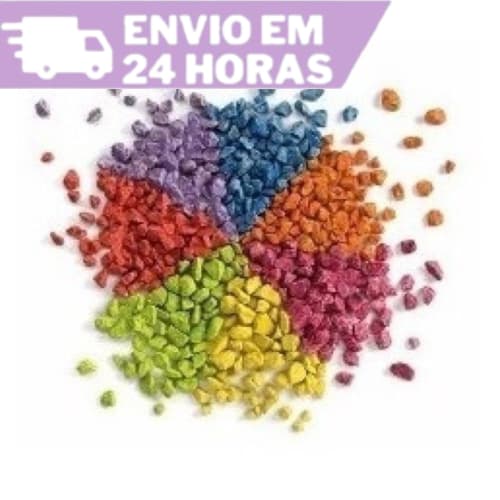 Pedra Decorativa 400g  Colorida Cascalho Quartzo Aquario Artesanato Jardim