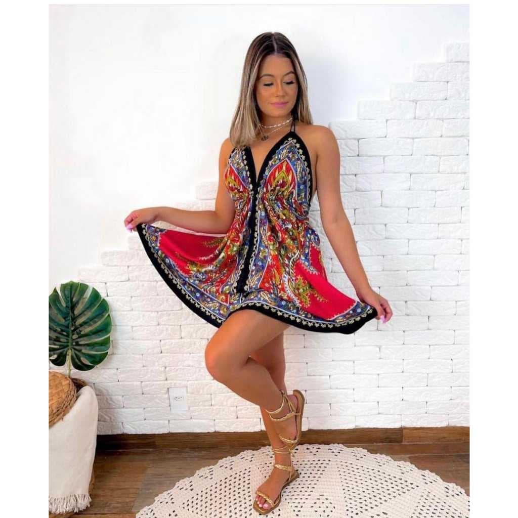 VESTIDO CURTO INDIANOBRASIL