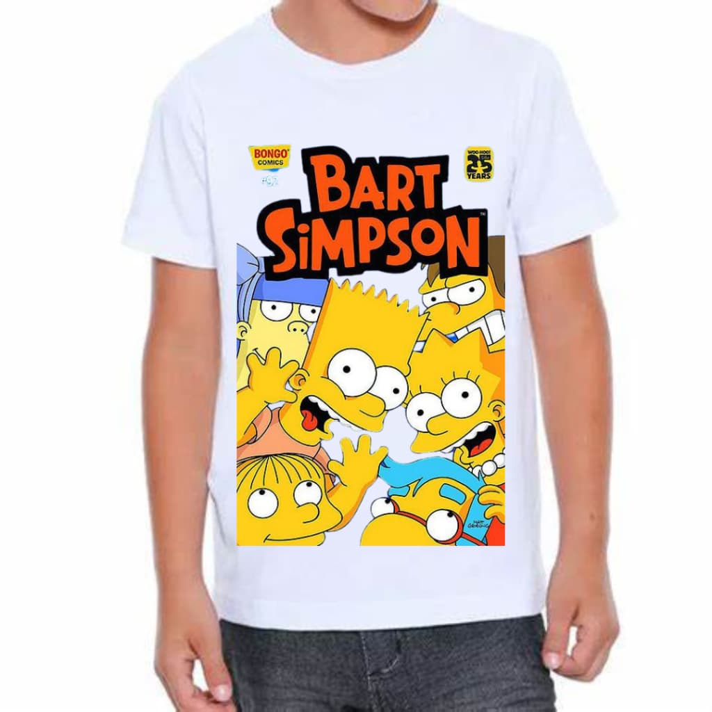 Camisa-Camiseta The Simpsons Bart T-shirt Blusa Unissex Adulto e infantil Envio imediato