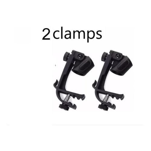 Kit 2 Clamps + Cachimbo P/microfonar Bateria Percussão,cajon