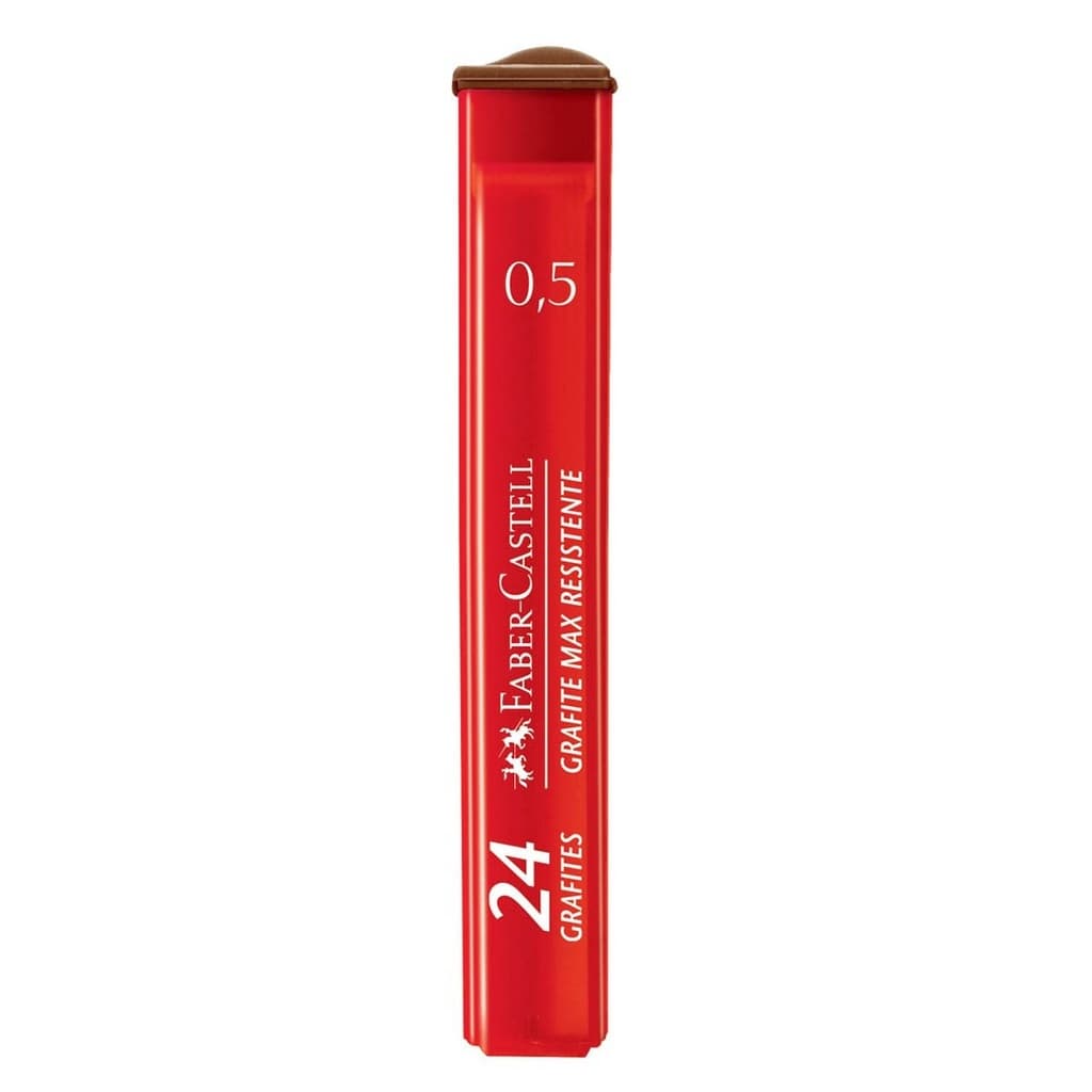 Grafite para lapiseira Faber Castell 24 unidades | Grafite 0.7mm | Grafite 0.5mm | Grafite Faber Castell