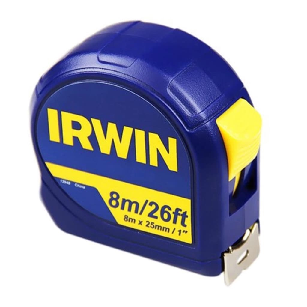 Trena Manual ABS Standard 8 Metros Fita de Aço Irwin Profissional