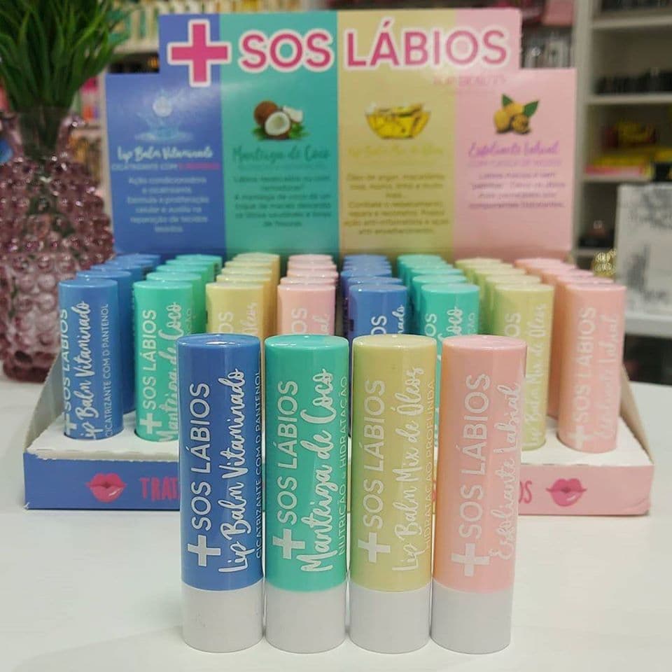 Kit SOS Lábios Esfoliante Labial + Balm Vitaminado + Balm Mix de Óleos + Manteiga de Coco