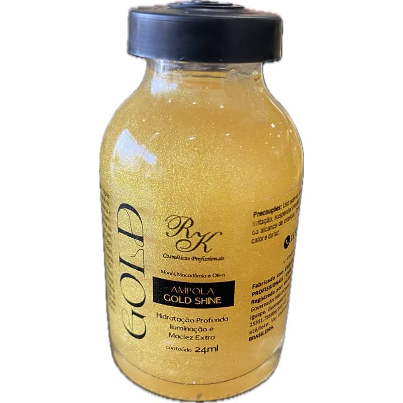 Ampola Hidratação de Ouro Gold Shine Hidratação Profunda -Mousse Creme