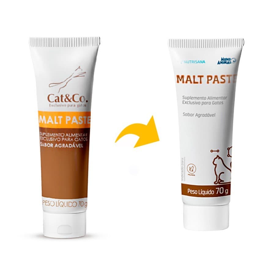 Suplemento Alimentar Malt Paste Nutrisana Para Gatos 70g