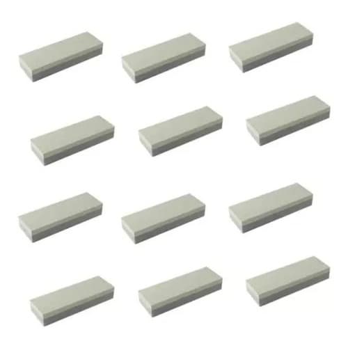 Kit 10 Pedras Afiar Facas Canivetes Dupla Face 6" Amolar Laminas Amolador Retangular Formão Tesoura