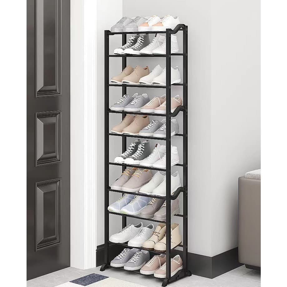 Sapateira Vertical Inox Luxo 20 pares de 10 andores 50x16x140 cm