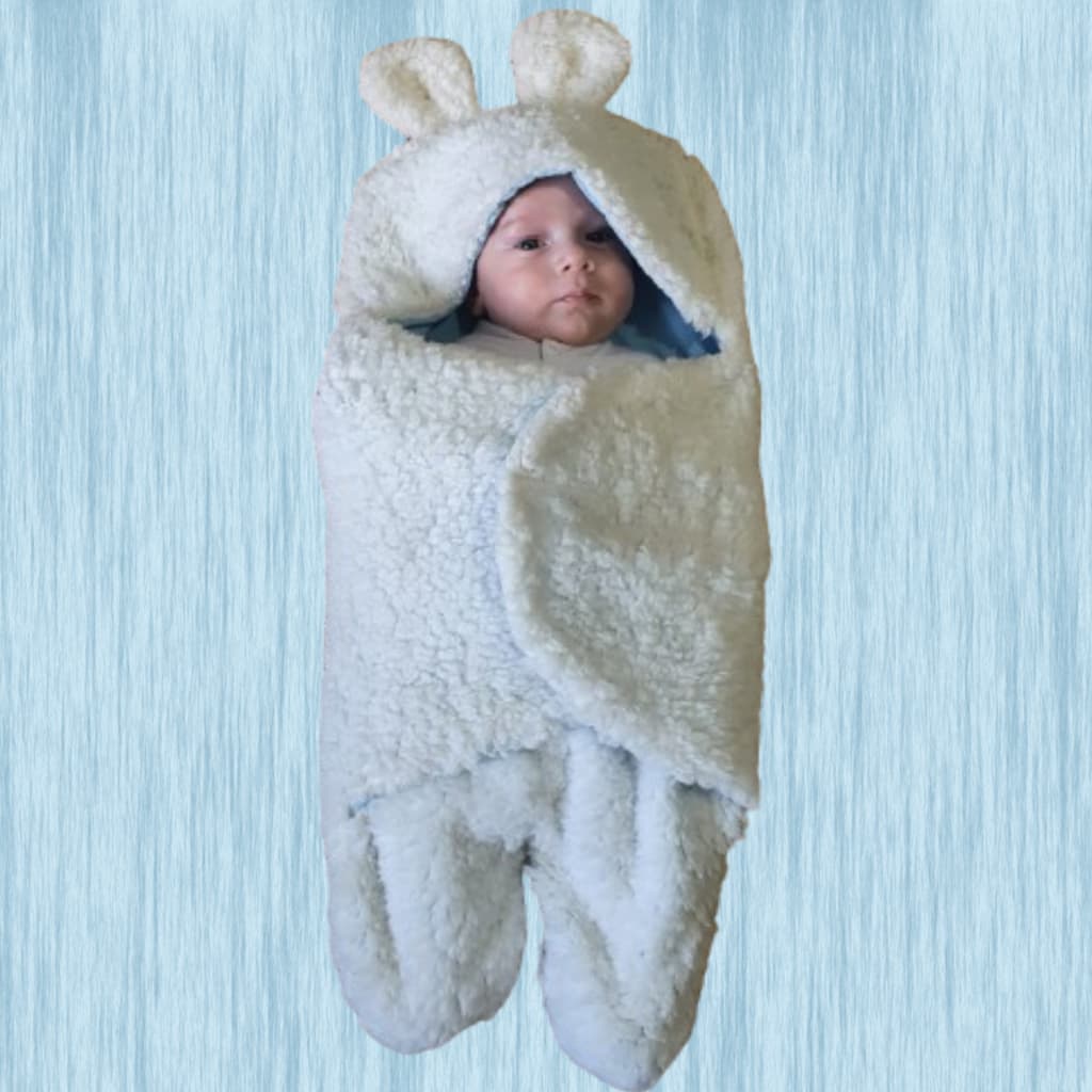 Saco de dormir ursinho com capuz para recém nascido Masculino