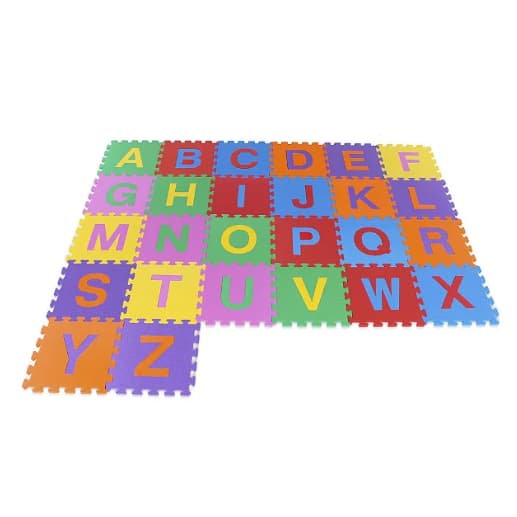 Alfabeto Eva 26 Peças - 28 cm x 28 cm x 8mm - Tapete Bebê Infantil - GMB EVA...