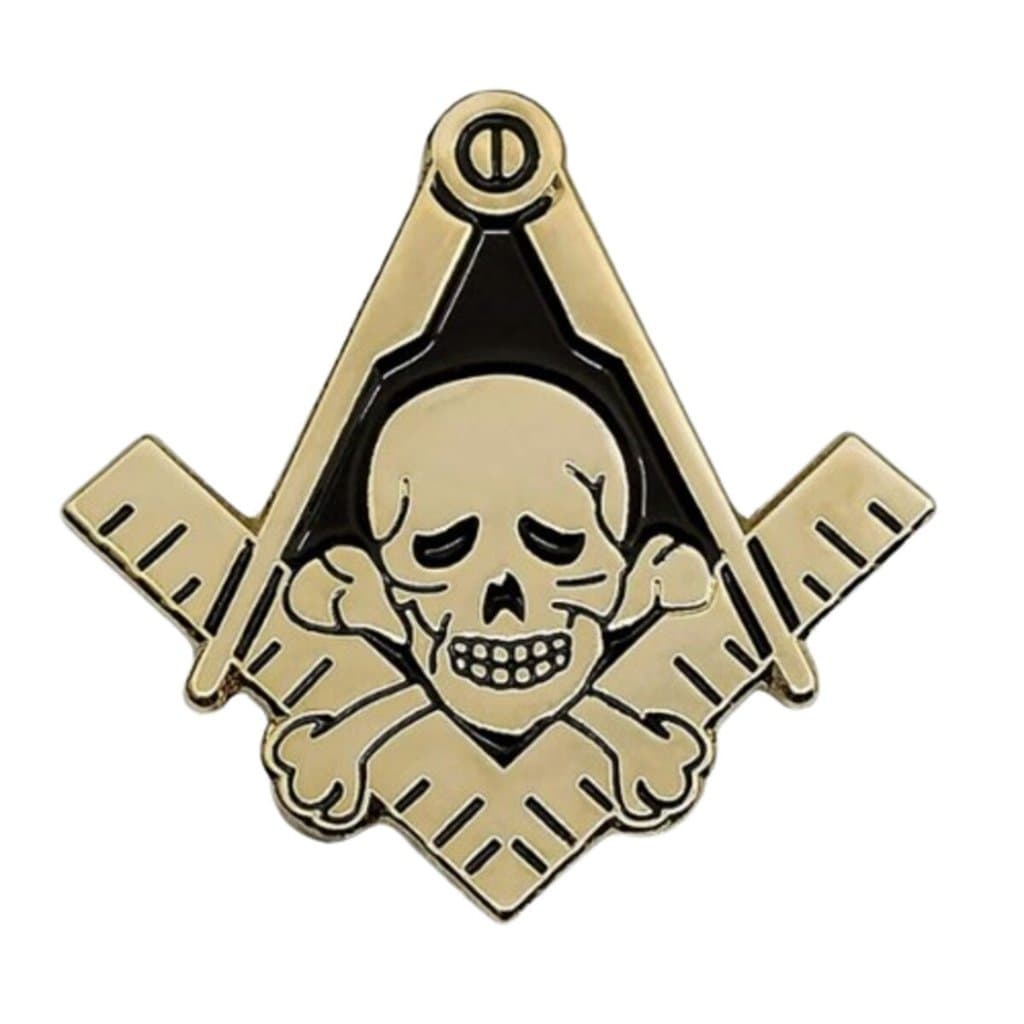 Pin Broche Maçonaria  Esquadro E Compasso Dourado