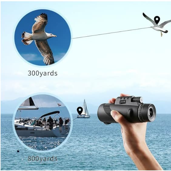 Poderoso telescópio monocular com zoom de câmera monocular 80X100 HD para acessórios de acampamento ao ar livre