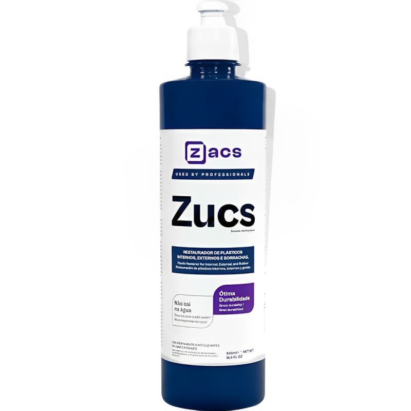 Zucs Restaurador de Plástico Interno Externo e Borrachas Zacs