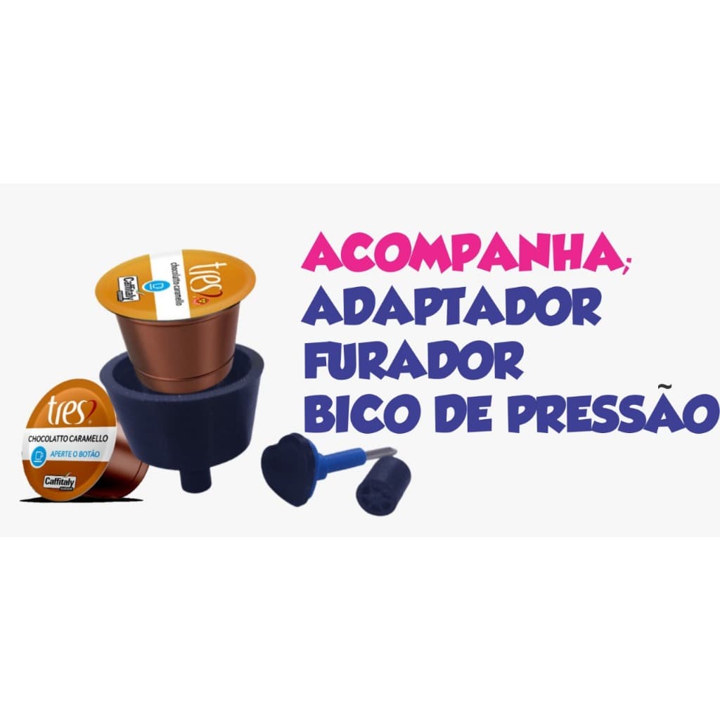 Adaptador para Cafeteira Dolce Gusto para usar cápsulas Três Corações.2