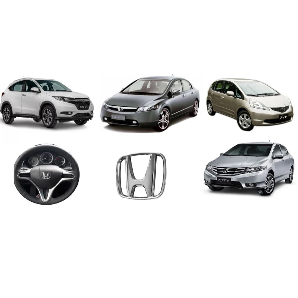 EMBLEMA VOLANTE NEW CIVIC 2007 ATE 2017 FIT 2009 HRV 2015 SIMBOLO H CROMADO 40X50MM COLANTE