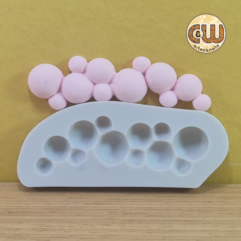 Molde de Silicone Acabamento de Bolinhas / Pérolas / Decoração