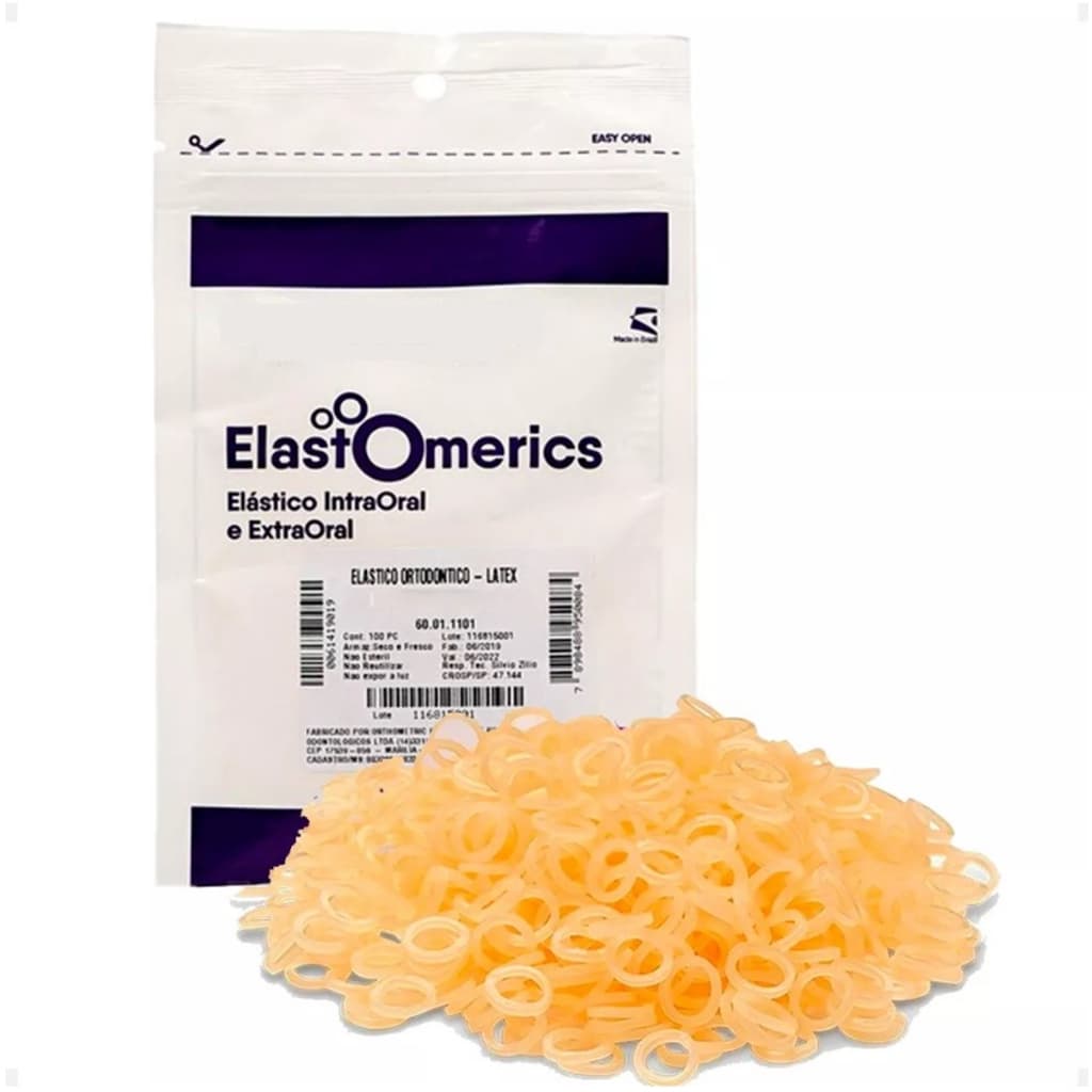 Elástico Intraoral Látex Médio 1/4 Pacote Com 1000 Unidades