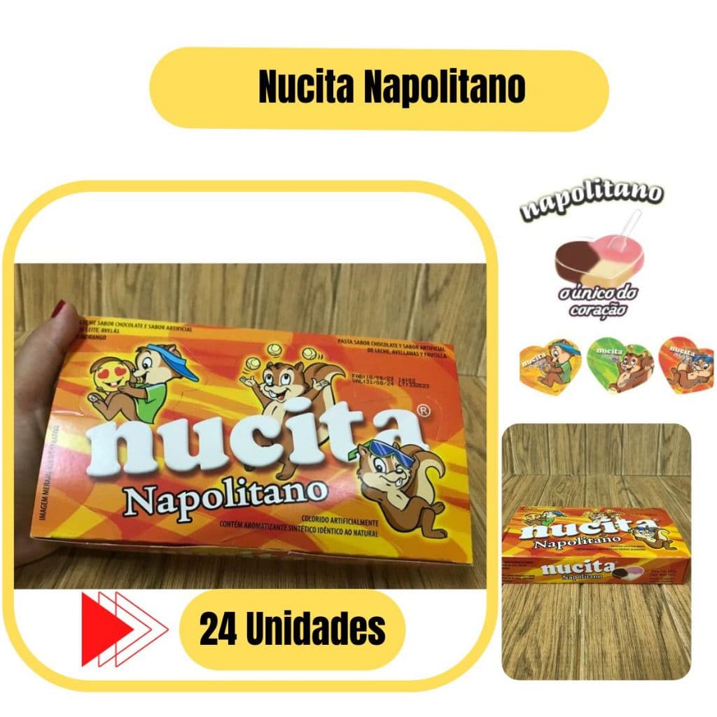 Doce Nucita Napolitano 24 Unidades de 15 gramas