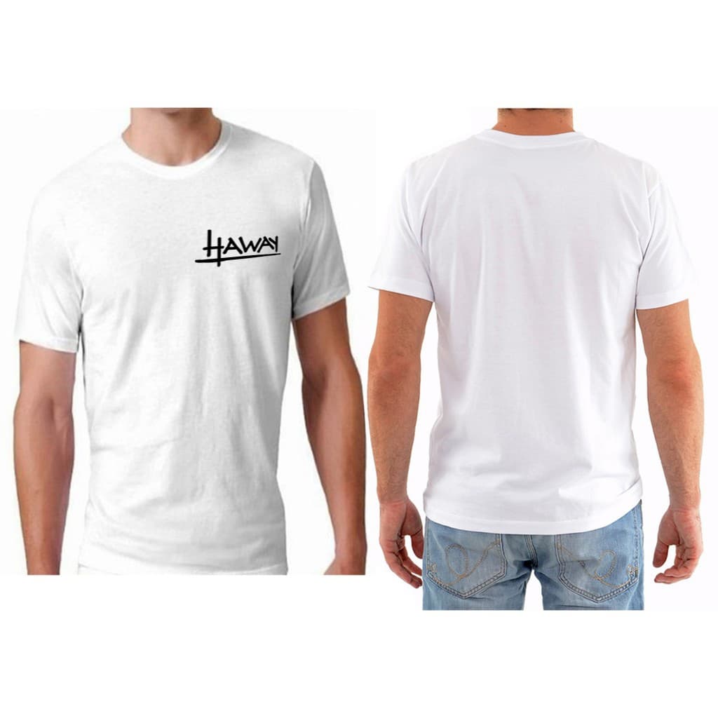 Camiseta branca lisa ou marca haway masculina