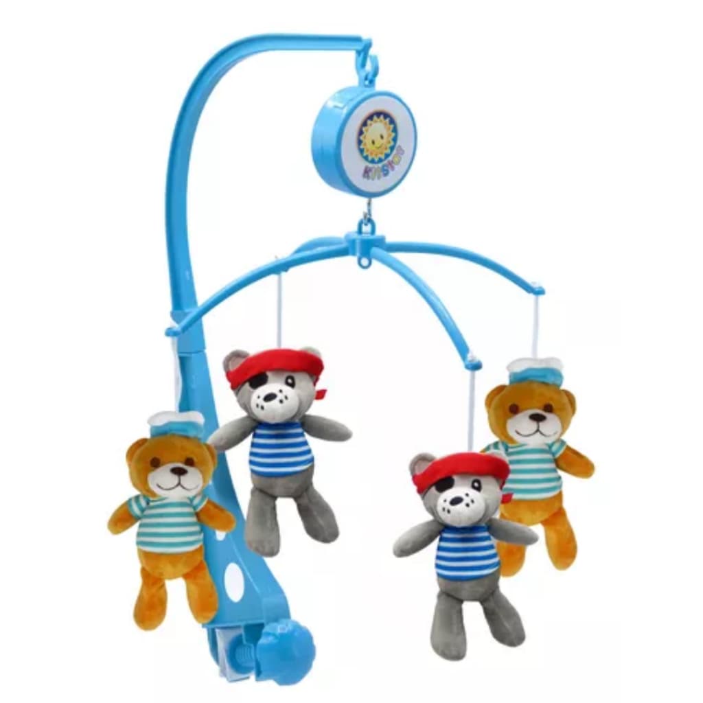 Móbile Musical Giratório Para Berço Kitstar Tema Pirata Com Pelúcias Móbile De Berço Bebê