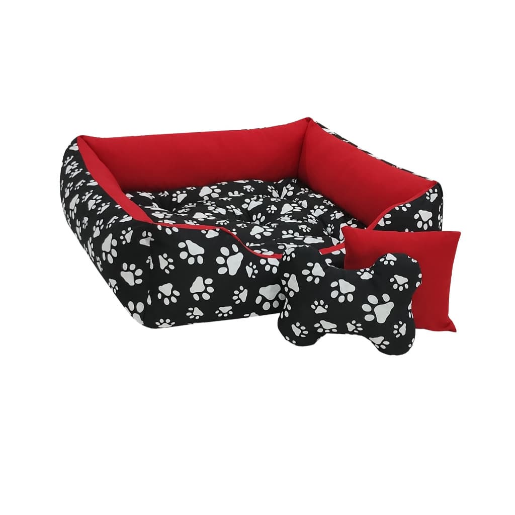 Cama Para Cachorro Médio 80x60 Com  Almofadinhas Acompanha CAPA COM ZÍPER da almofada.
