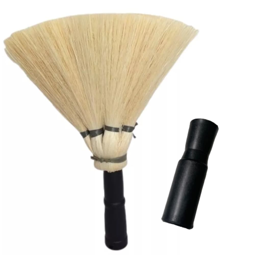 Espanador Vassoura Limpa Teto Fibra Sisal Natural com prolongador - Clássico