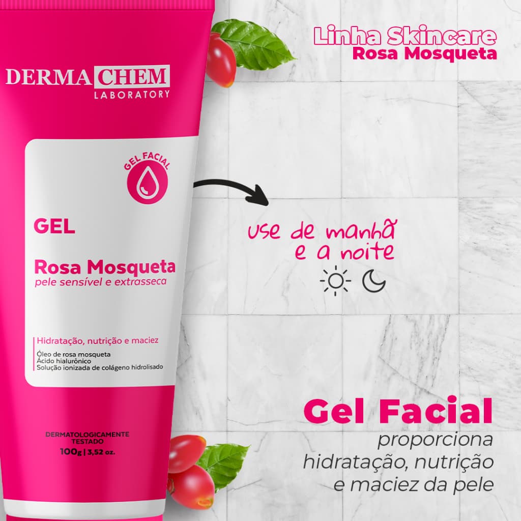 Gel Facial Rosa Mosqueta Dermachem 100 ml
