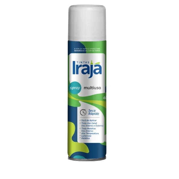 Spray Verniz para Madeira Metal e MDF Incolor Irajá 400ml Brilhante Secagem Rápida Uso Geral