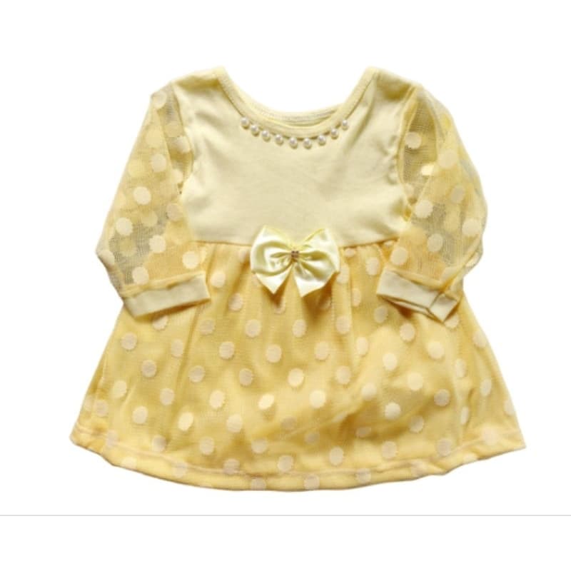 Vestido bebê poá de 3 a 6 meses