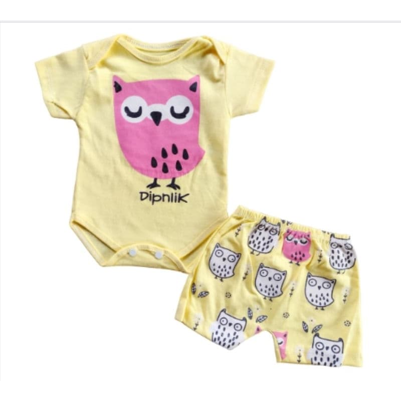 Conjunto body + tampa fralda menina de 3a 6 meses