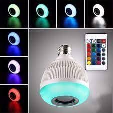 lâmpada bluetooth músical 12w e luzes rgb lampada musical com controle bulbo E27