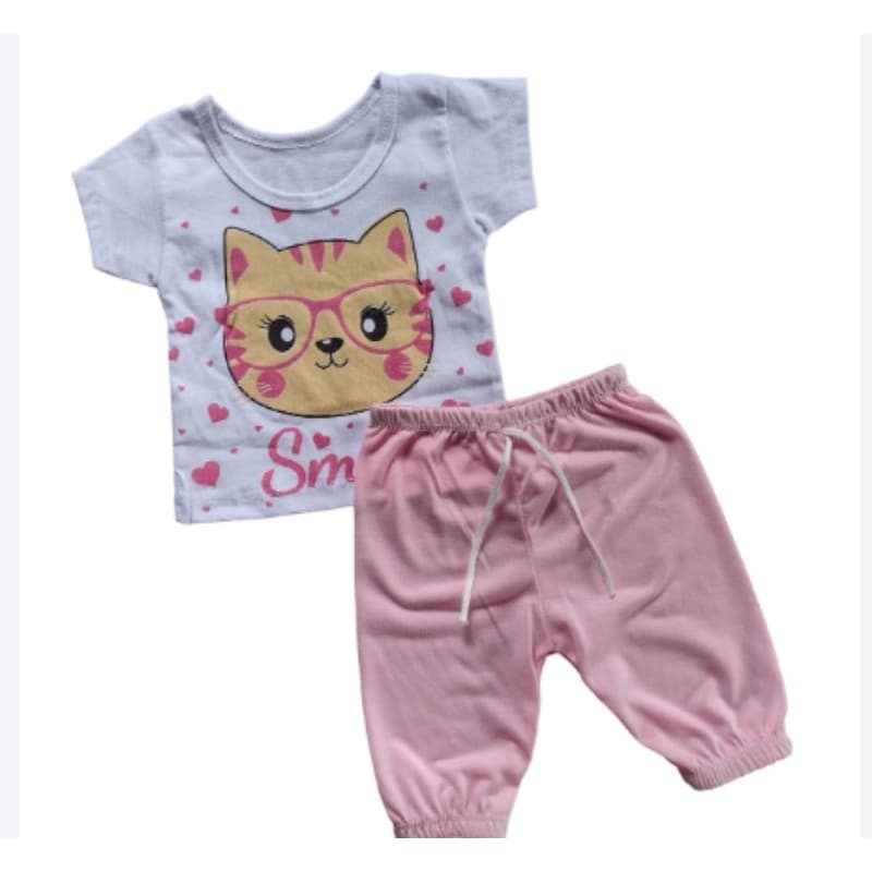 Conjunto bebê menina de 3 a 6 meses
