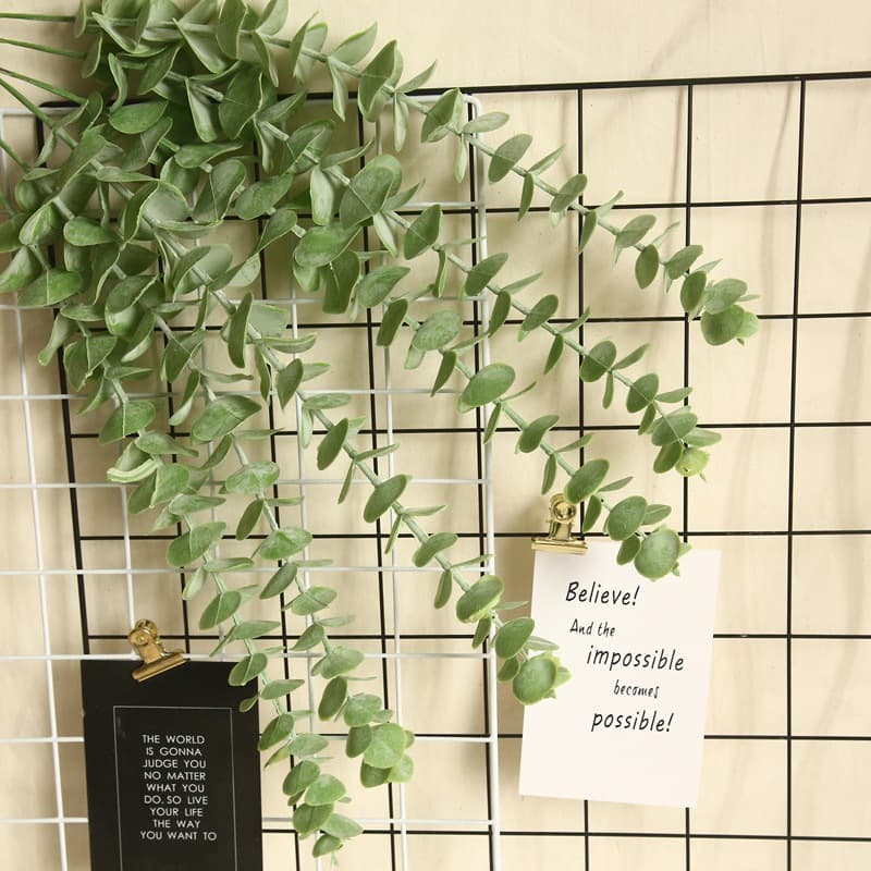 Folhagem Artificial Eucalipto de 59cm,  Folha Grande para Decoração