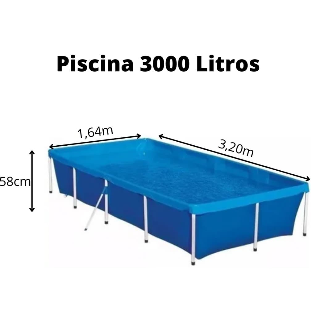 Piscina Com Armação Standard 3000 Litros Verão