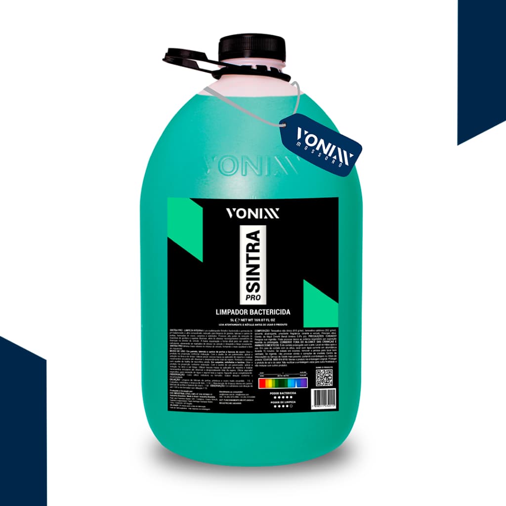 Sintra Pro 5L Vonixx Limpeza Interna Veículo Bactericida